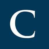 The Chronicle of Higher Education logo, it is the letter C inside of a dark blue box