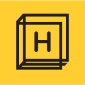 The Hechinger Report logo, it is the letter H inside of a 3 dimensional box with a yellow background